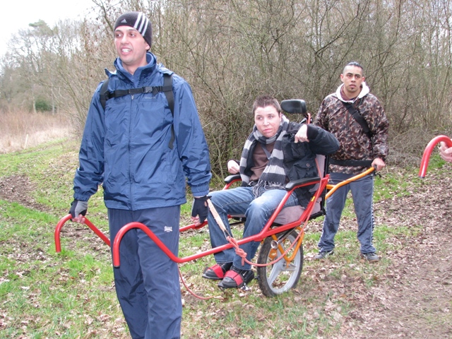 randonnée sportive avec joëlettes, Bure, 2012